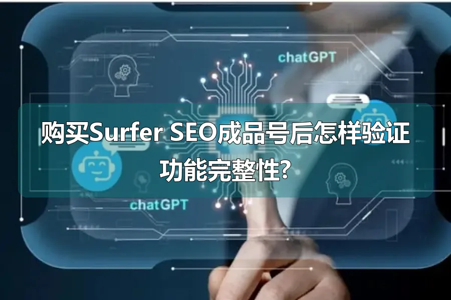购买Surfer SEO成品号后怎样验证功能完整性?